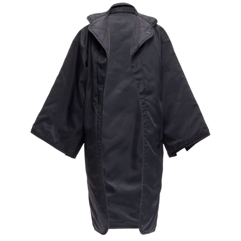 Yohji Yamamoto Cutout Padded Kimono Overcoat